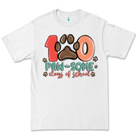 White 100 pawsome days of school Premium Tee - MaliasSmallBusiness