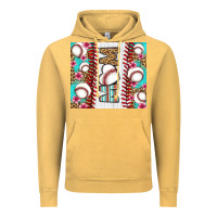 Vintage Mustard baseball mom Vintage Hoodie - LillyAllenDesigns