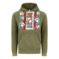 Vintage Olive baseball mom Vintage Hoodie - LillyAllenDesigns