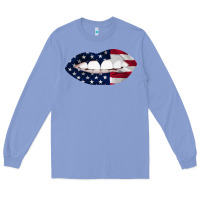 Colony Blue Lips American Flag Long Sleeve Tee - Bettercallsaul