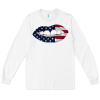 White Lips American Flag Long Sleeve Tee - Bettercallsaul