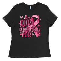 Black a cure fighting for Ladies Tee - MaliasSmallBusiness