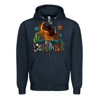 Navy can't tame a cowgirl Zipper Hoodie - OliviaCreatesArt