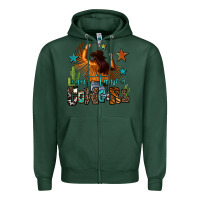 Sports Green can't tame a cowgirl Zipper Hoodie - OliviaCreatesArt