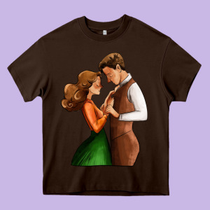 Valentines Day Couple Heavy Core Tee Designed By Adodesignshop