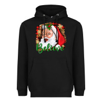 Black Believe And Santa Heavyweight Hoodie - BundleAndBundleShop