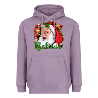 Lavender Believe And Santa Heavyweight Hoodie - BundleAndBundleShop