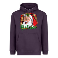 Plum Believe And Santa Heavyweight Hoodie - BundleAndBundleShop