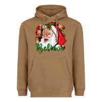 Toasted Coconut Believe And Santa Heavyweight Hoodie - BundleAndBundleShop