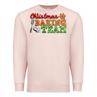 Pale Pink christmas baking team Premium Sweatshirt - FaDigitalArtStudio