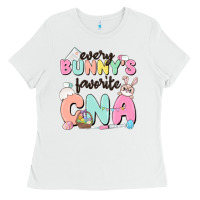 White every bunnys favorite cna Ladies Tee - MaliasSmallBusiness