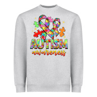 Heather Grey Autism Awareness Heavyweight Sweatshirt - NancyCooperArtShop