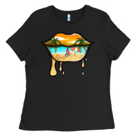 Black beach lips Ladies Tee - Jasminsmagicworld