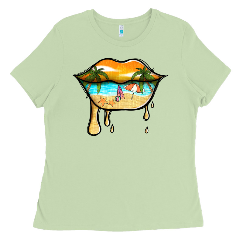 Beach Lips Ladies Tee by Jasminsmagicworld | Teevron