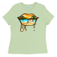 Matcha beach lips Ladies Tee - Jasminsmagicworld