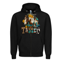 Black can't be tamed horse Zipper Hoodie - OliviaCreatesArt