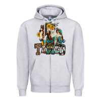 Heather Grey can't be tamed horse Zipper Hoodie - OliviaCreatesArt