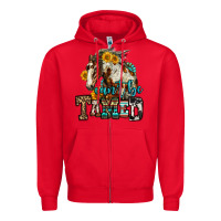 Red can't be tamed horse Zipper Hoodie - OliviaCreatesArt