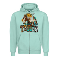 Seafoam can't be tamed horse Zipper Hoodie - OliviaCreatesArt
