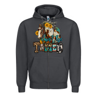Smoke can't be tamed horse Zipper Hoodie - OliviaCreatesArt