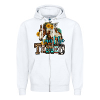 White can't be tamed horse Zipper Hoodie - OliviaCreatesArt