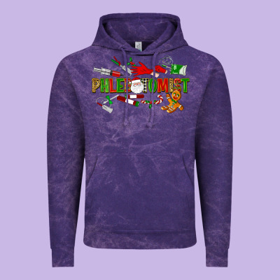 Christmas Phlebotomist Vintage Hoodie Designed By Lillyallendesigns