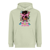 Matcha Mom Is A Fighter And Afro Messy Bun Mom Heavyweight Hoodie - BundleAndBundleShop
