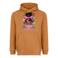 Meerkat Mom Is A Fighter And Afro Messy Bun Mom Heavyweight Hoodie - BundleAndBundleShop