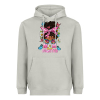 Moon Dust Mom Is A Fighter And Afro Messy Bun Mom Heavyweight Hoodie - BundleAndBundleShop