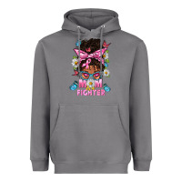 Storm Mom Is A Fighter And Afro Messy Bun Mom Heavyweight Hoodie - BundleAndBundleShop