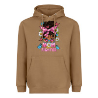 Toasted Coconut Mom Is A Fighter And Afro Messy Bun Mom Heavyweight Hoodie - BundleAndBundleShop