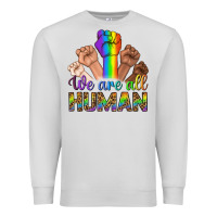 Dove Grey We Are All Human Premium Sweatshirt - BundleAndBundleShop