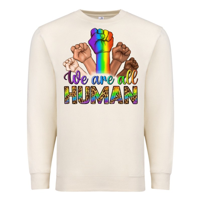 We Are All Human Premium Sweatshirt by BundleAndBundleShop | Teevron
