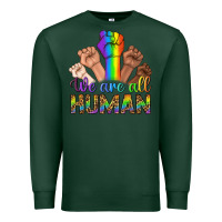 Sports Green We Are All Human Premium Sweatshirt - BundleAndBundleShop