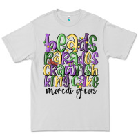 Dove Grey beads parades crawfish king cake mardi gras Premium Tee - MaliasSmallBusiness