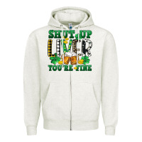 Oatmeal Heather Shut up liver you're fine Zipper Hoodie - CowGirlArtShop
