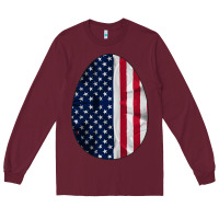Burgundy AMERICAN FLAG Long Sleeve Tee - Bettercallsaul