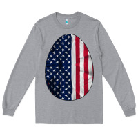Heather Grey AMERICAN FLAG Long Sleeve Tee - Bettercallsaul