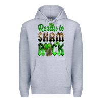 Heather Grey St. Patricks' Day ready to sham rock Premium Hoodie - OliviaCreatesArt