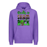 Purple St. Patricks' Day ready to sham rock Premium Hoodie - OliviaCreatesArt