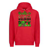 Red St. Patricks' Day ready to sham rock Premium Hoodie - OliviaCreatesArt