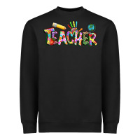 Black Autism Teacher Heavyweight Sweatshirt - NancyCooperArtShop