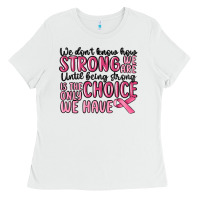 White breast cancer malia Ladies Tee - MaliasSmallBusiness