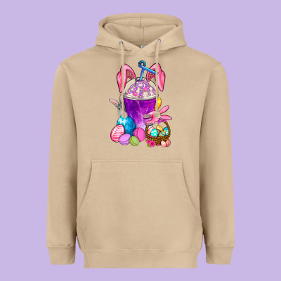 Easter Coffee Cup Heavyweight Hoodie Designed By Bundleandbundleshop