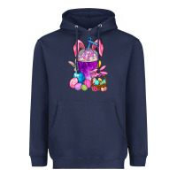 Navy Easter Coffee Cup Heavyweight Hoodie - BundleAndBundleShop