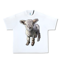 White southdown baby sheep Urban Heavy Tee - LillyAllenDesigns