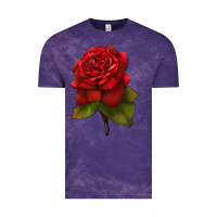 Cloud Purple Oklahoma Rose Illustrations Vintage Tee - LillyAllenDesigns