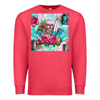 Cardinal nail tools and polish with flowers and tooled leather seamless pattern Premium Sweatshirt - BundleAndBundleShop