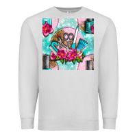 Dove Grey nail tools and polish with flowers and tooled leather seamless pattern Premium Sweatshirt - BundleAndBundleShop