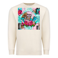 Sandshell nail tools and polish with flowers and tooled leather seamless pattern Premium Sweatshirt - BundleAndBundleShop